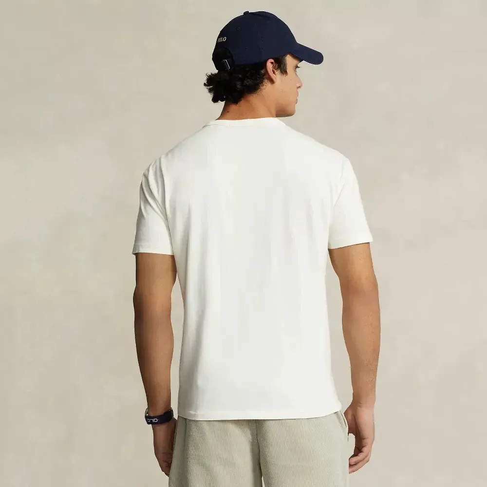 P130 Style No.: RL010】Ralph Lauren/Ralph Lauren 25ss simultaneously launches one-color horse embroidery round neck short sleeves